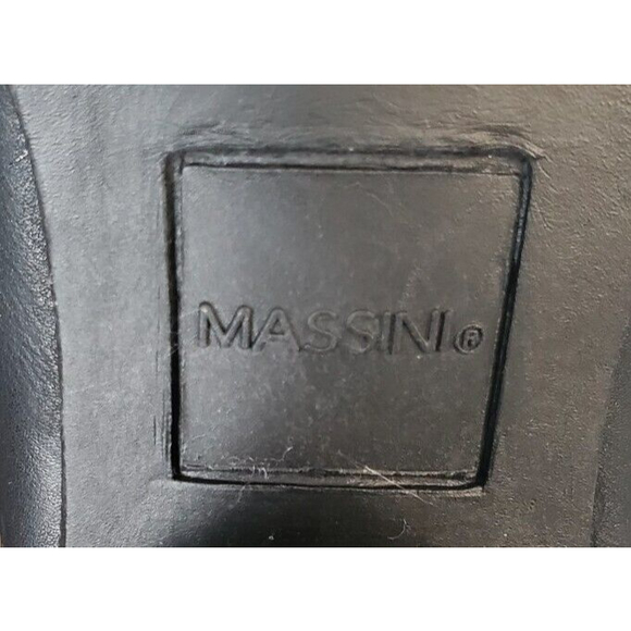 Massini Black Faux Leather Ashton Ankle Boots Booties Women's 6 Two Side Zippers - Picture 7 of 7